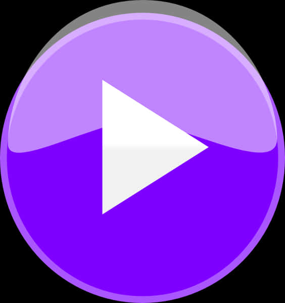 Purple Play Button Icon PNG