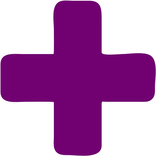 Purple Plus Sign Graphic PNG