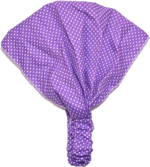 Purple Polka Dot Head Bandana PNG