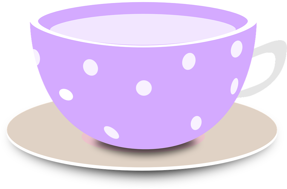 Purple Polka Dot Teacup PNG