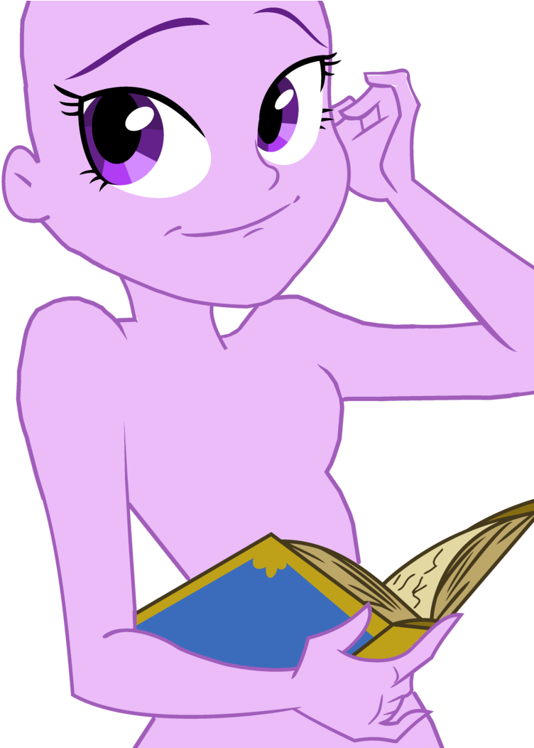 Purple Pony Reading Book Vector PNG