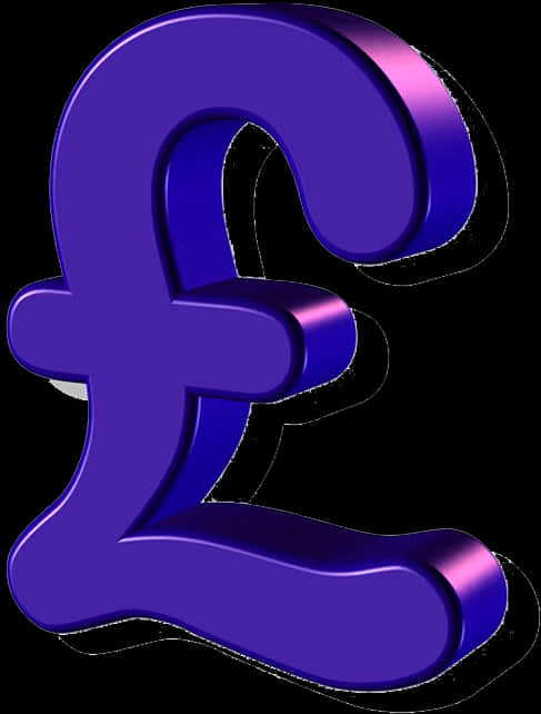 Purple Pound Sign3 D Rendering PNG