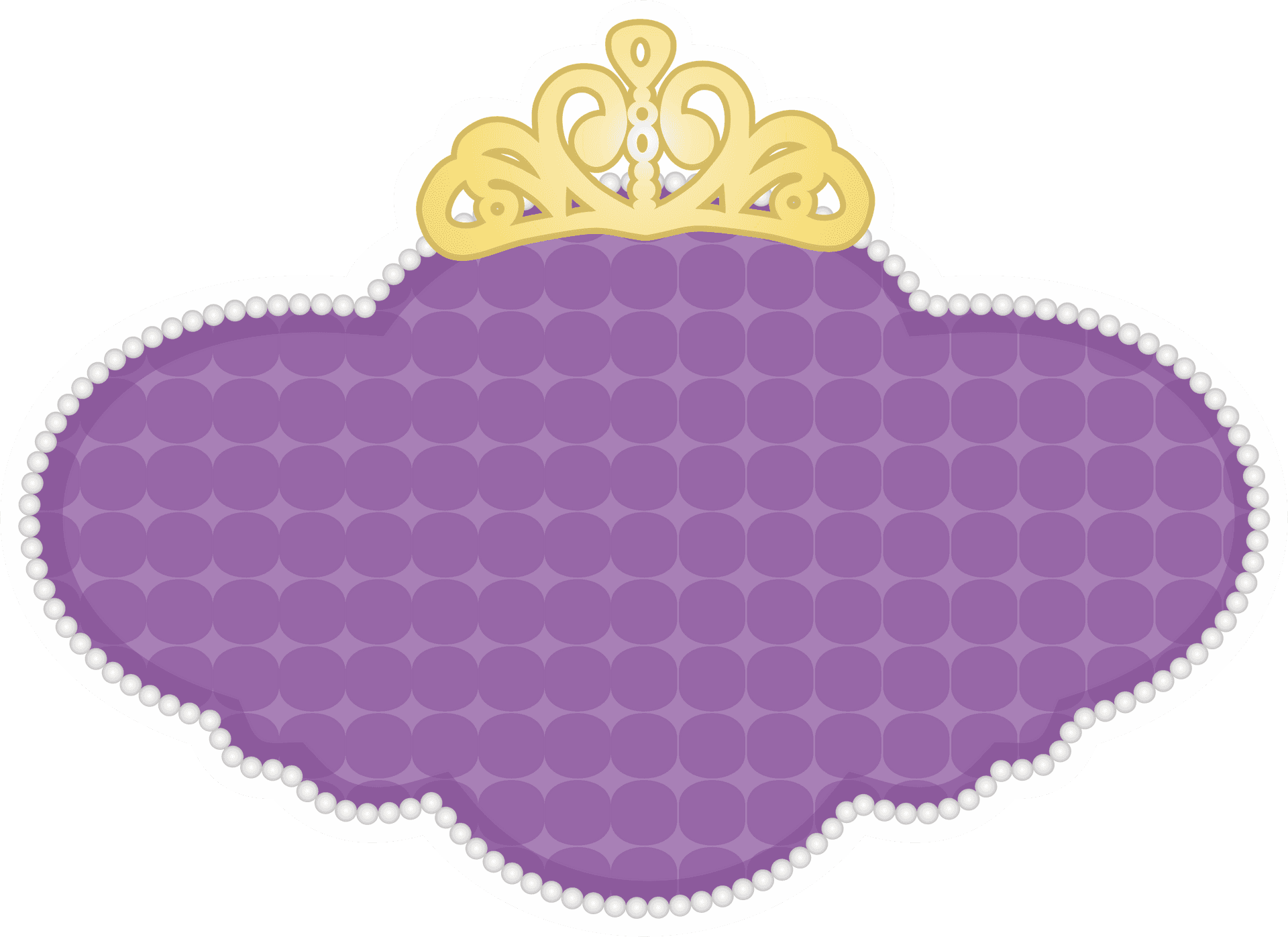 Purple Princess Frame Graphic PNG