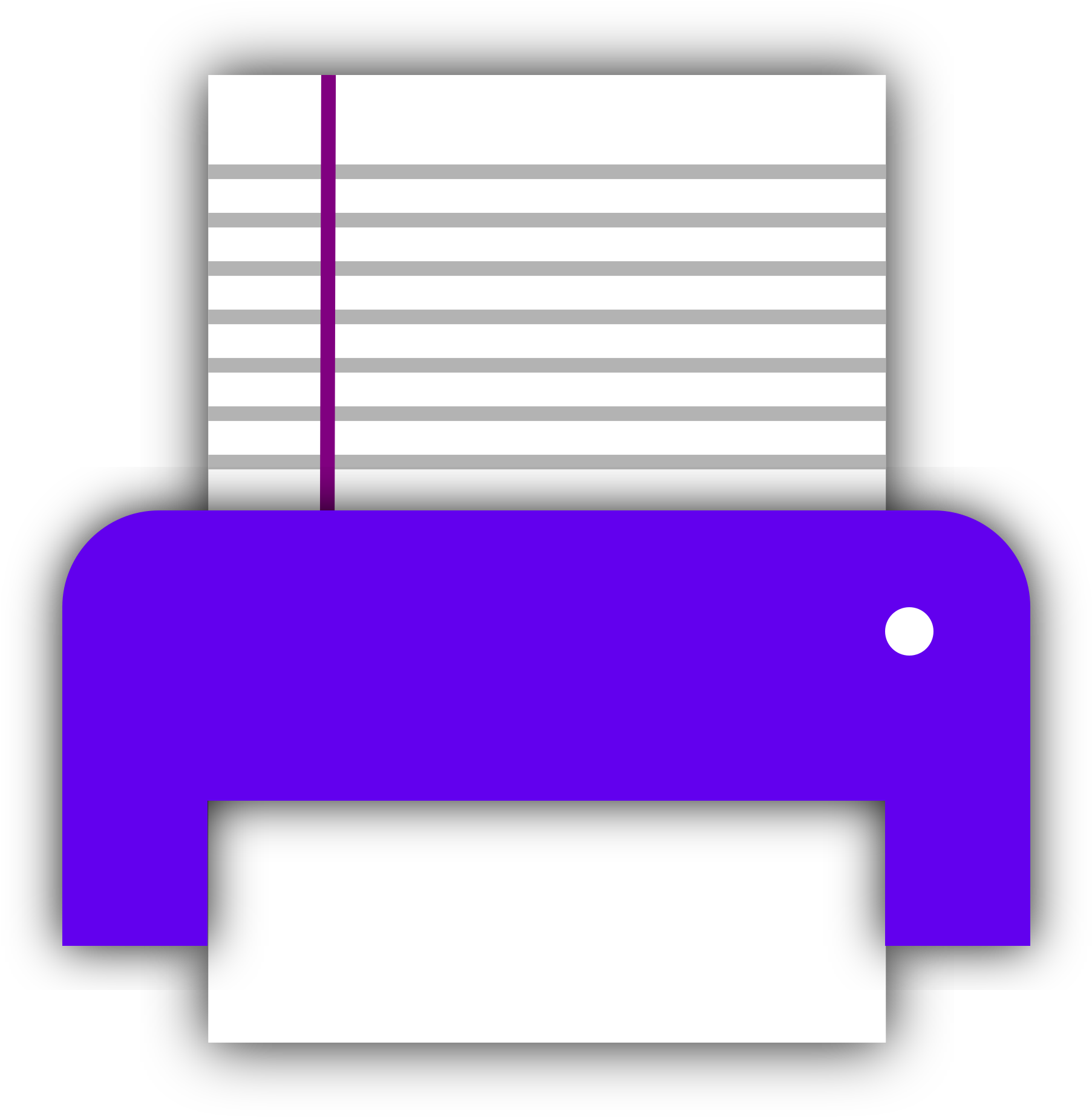 Purple Printer Icon PNG