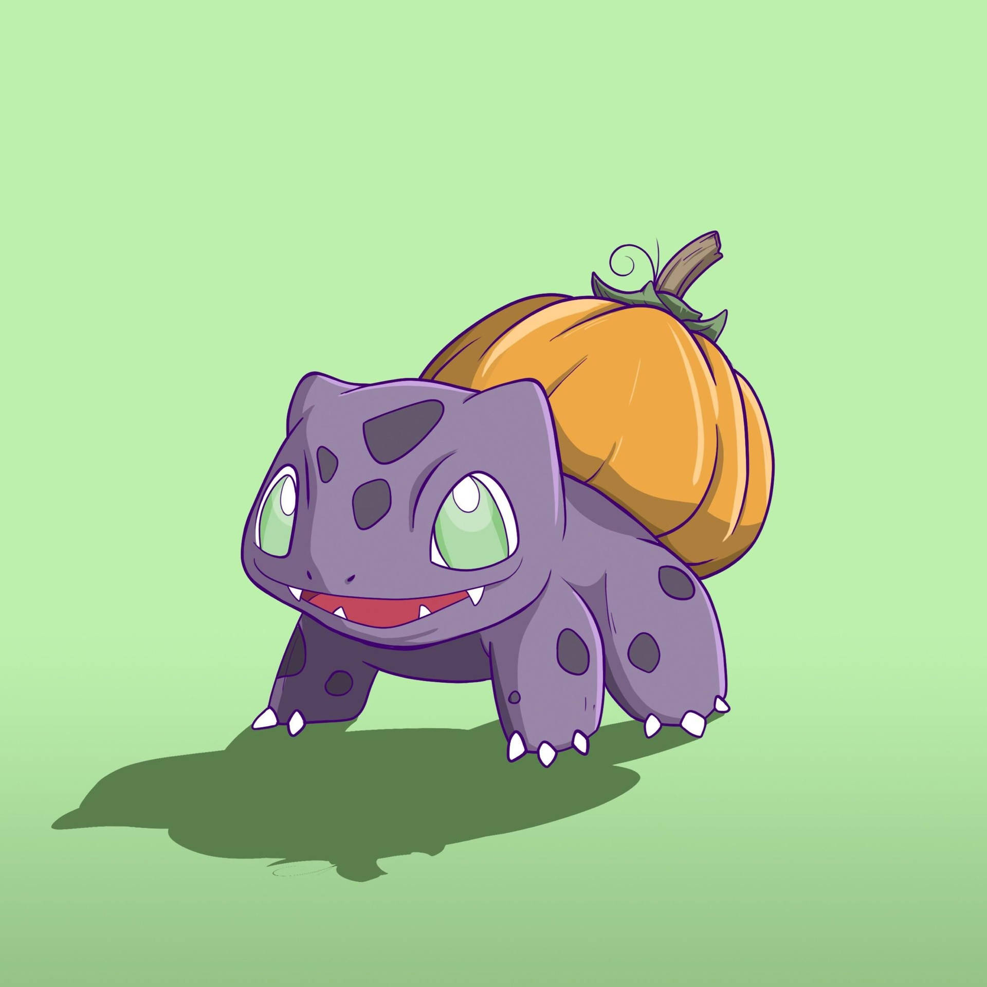 Purple Pumpkin Bulbasaur Background