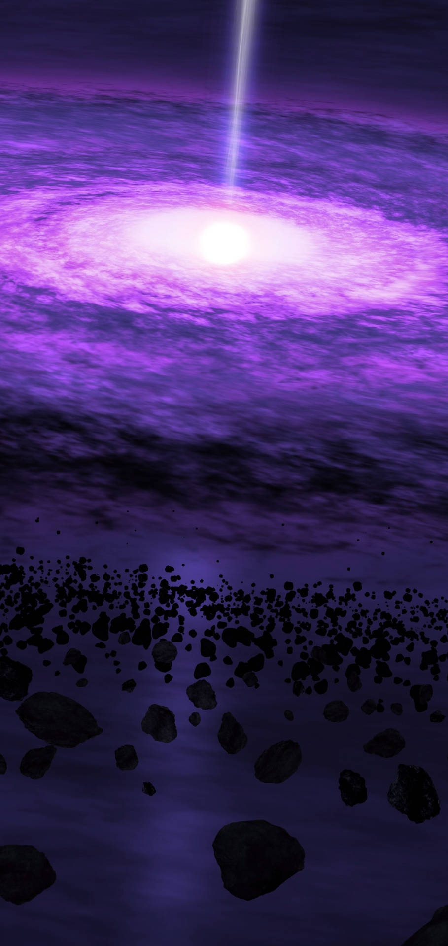 Purple Quasar Space Phone Wallpaper