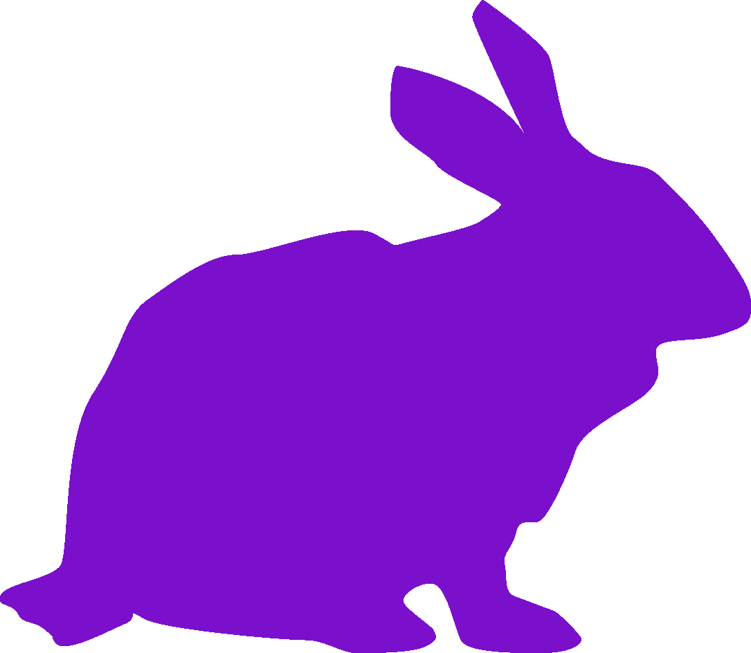 Purple Rabbit Silhouette PNG