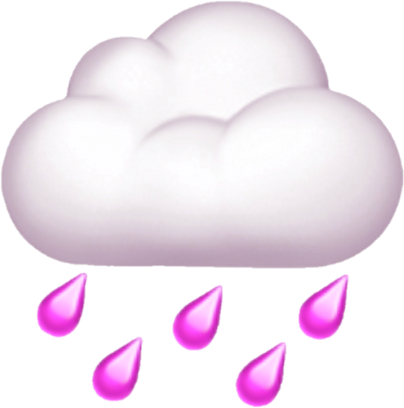 Purple Rain Emoji Graphic PNG