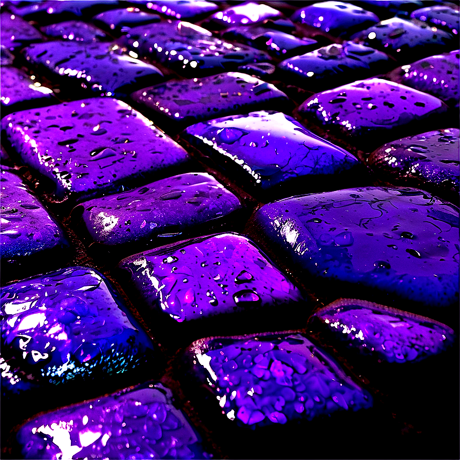 Purple Rain On Cobblestone Png Xkl PNG