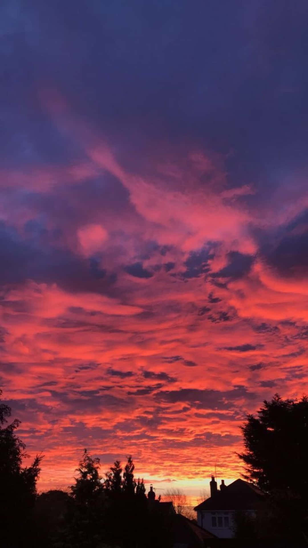 Purple Red Sunset Cloud Wallpaper