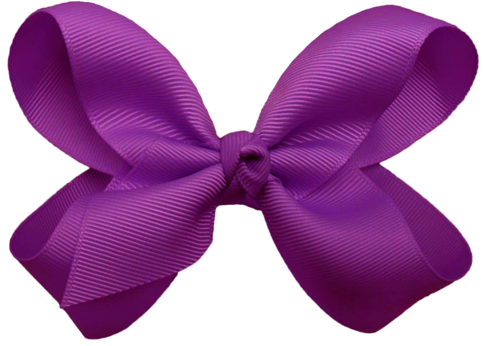 Purple Ribbon Bow Isolated PNG