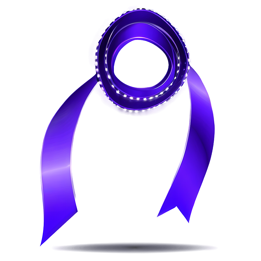 Purple Ribbon Clipart Png 06242024 PNG