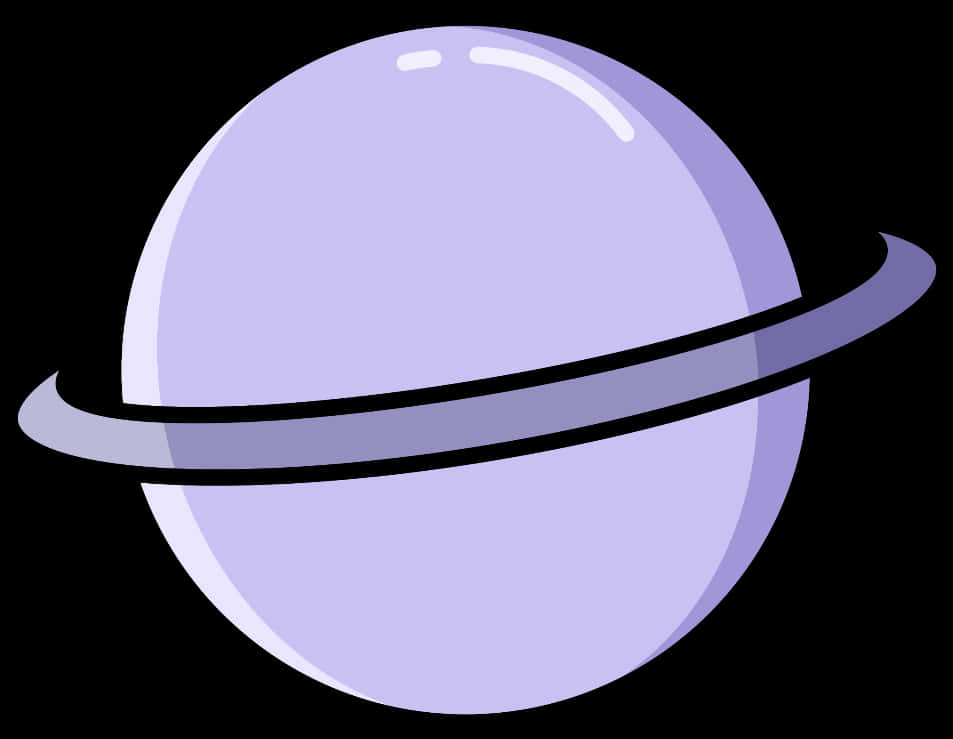 Purple Ringed Planet Illustration PNG