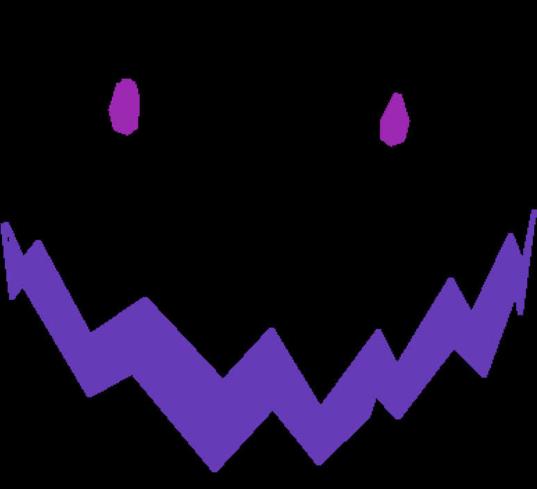 Purple Roblox Face Graphic PNG