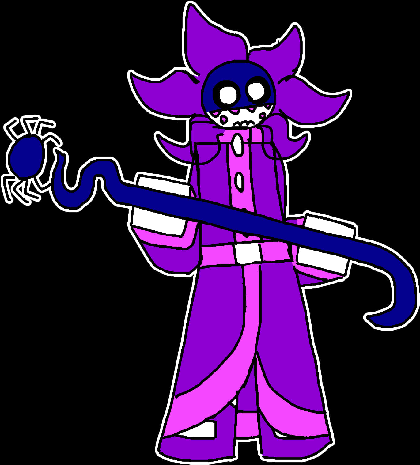 Purple Roblox Mage Character PNG