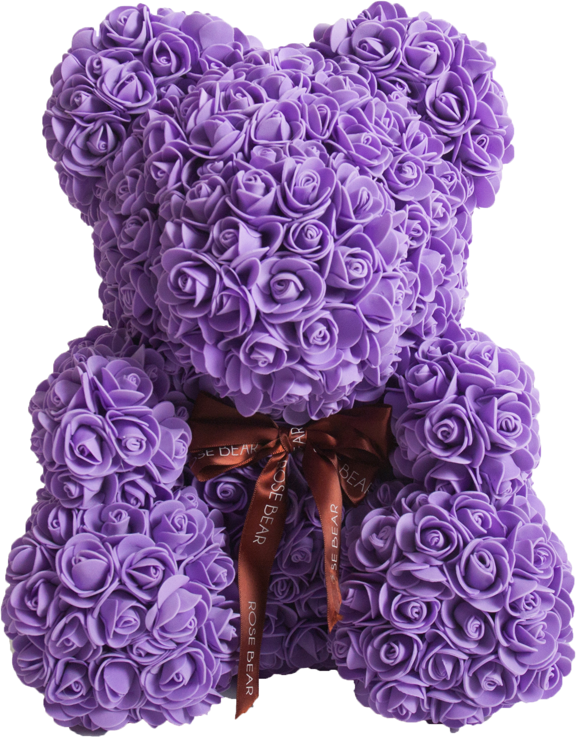 Purple Rose Bear Gift PNG