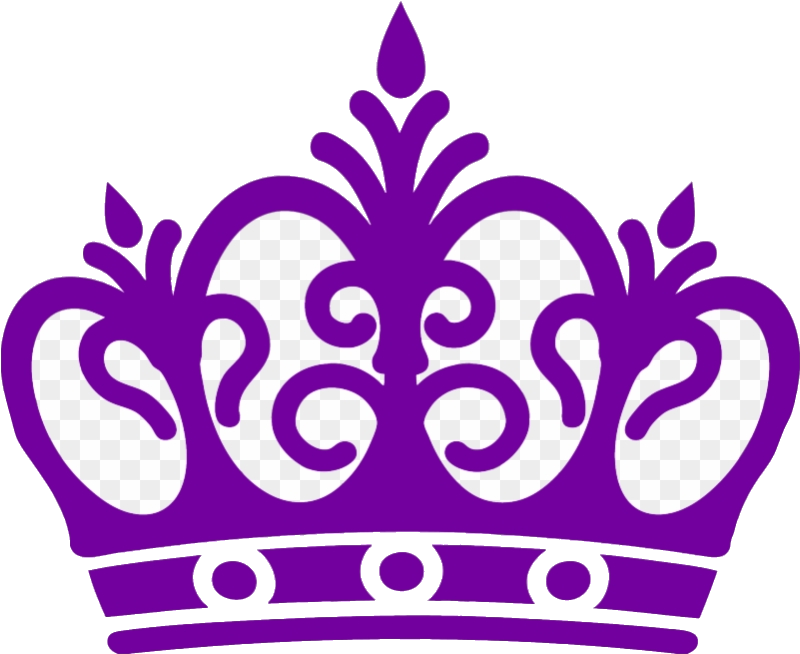 Purple Royal Crown Graphic PNG