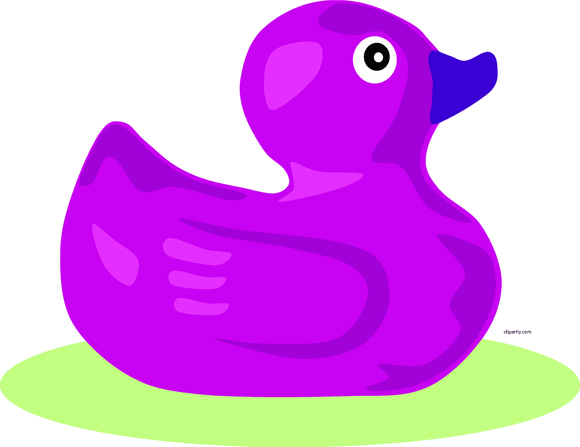 Purple Rubber Duck Illustration PNG