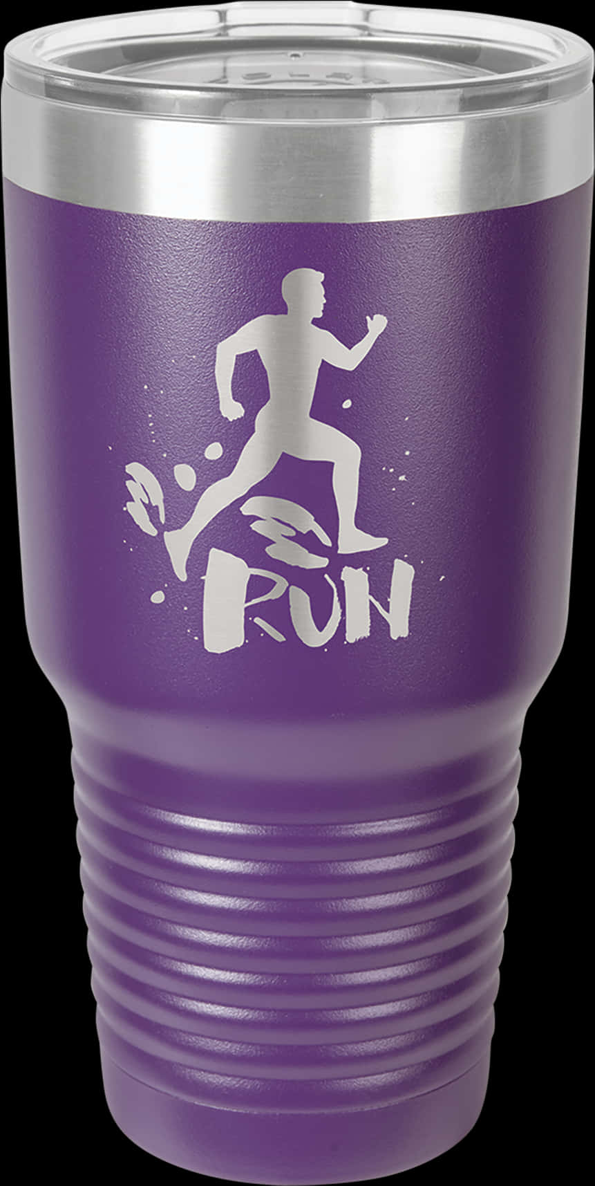 Purple Running Themed Tumbler PNG