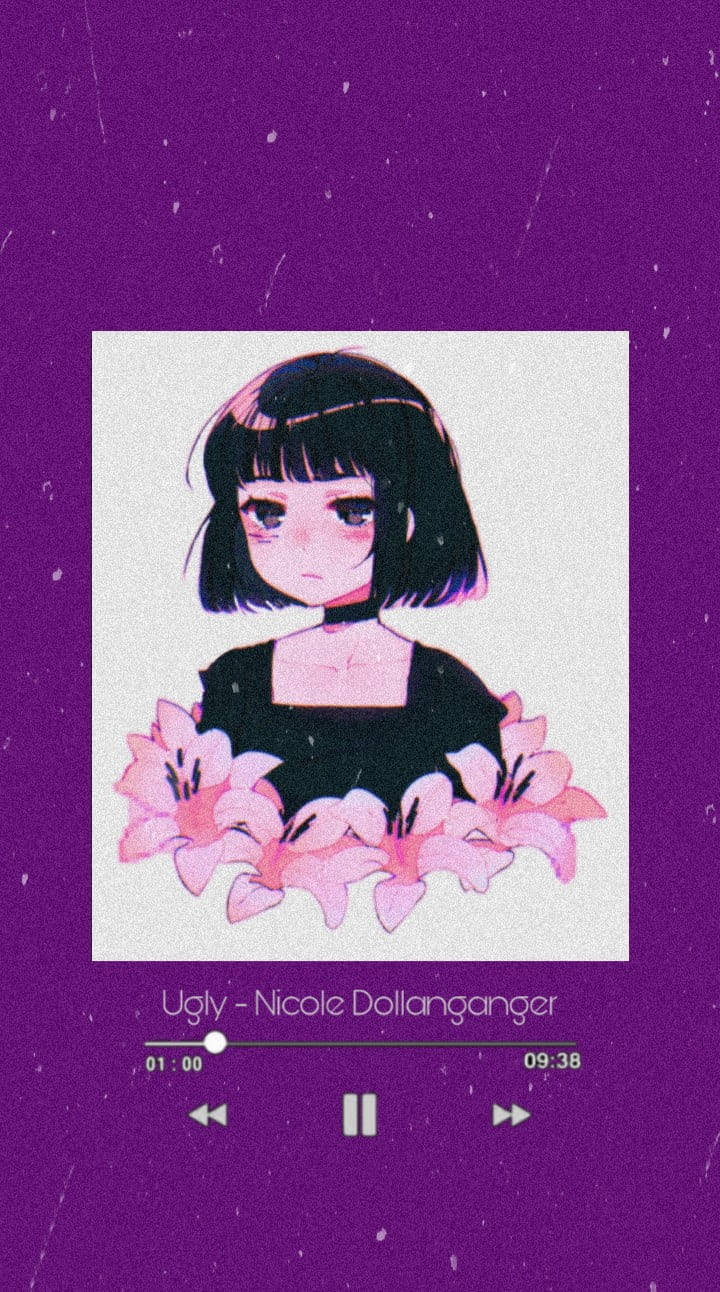 Purple Sad Aesthetic Anime Girl Wallpaper