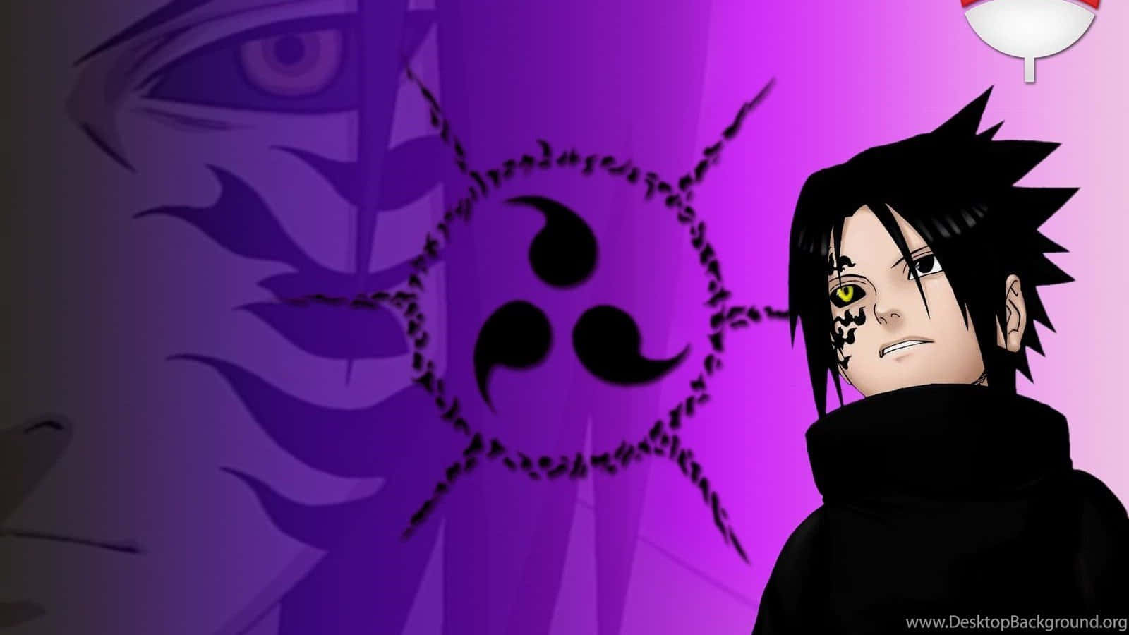 Unlock your inner power with Purple Sasuke! Wallpaper