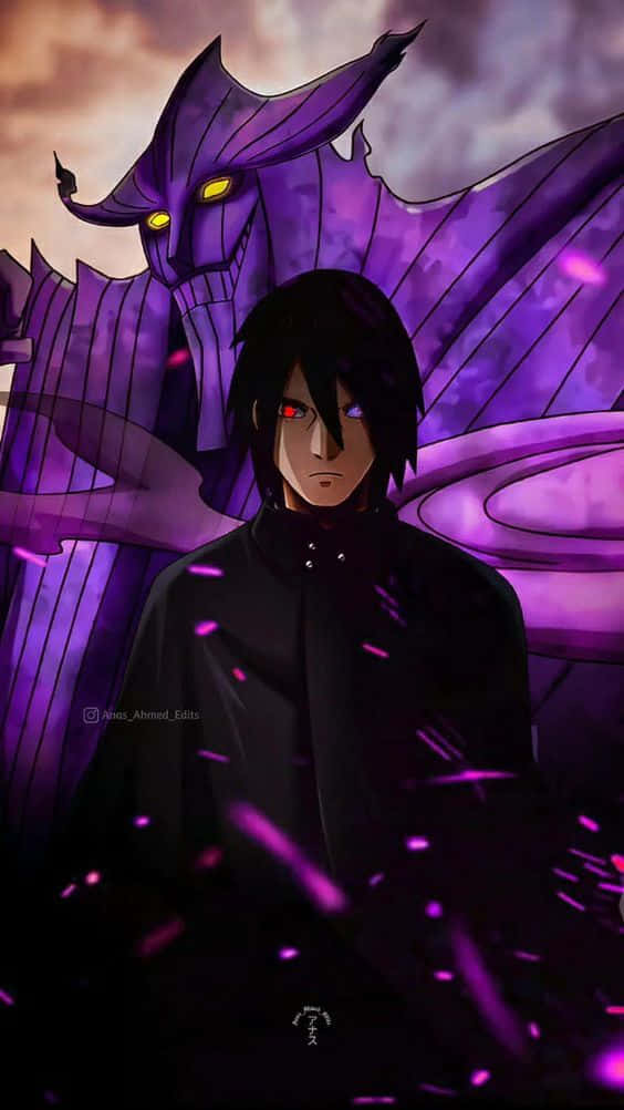 "Heroic Purple Sasuke" Wallpaper