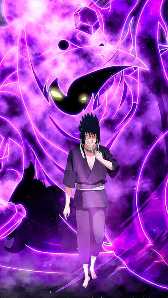 "The Dark Side of Strength: Purple Sasuke" Wallpaper