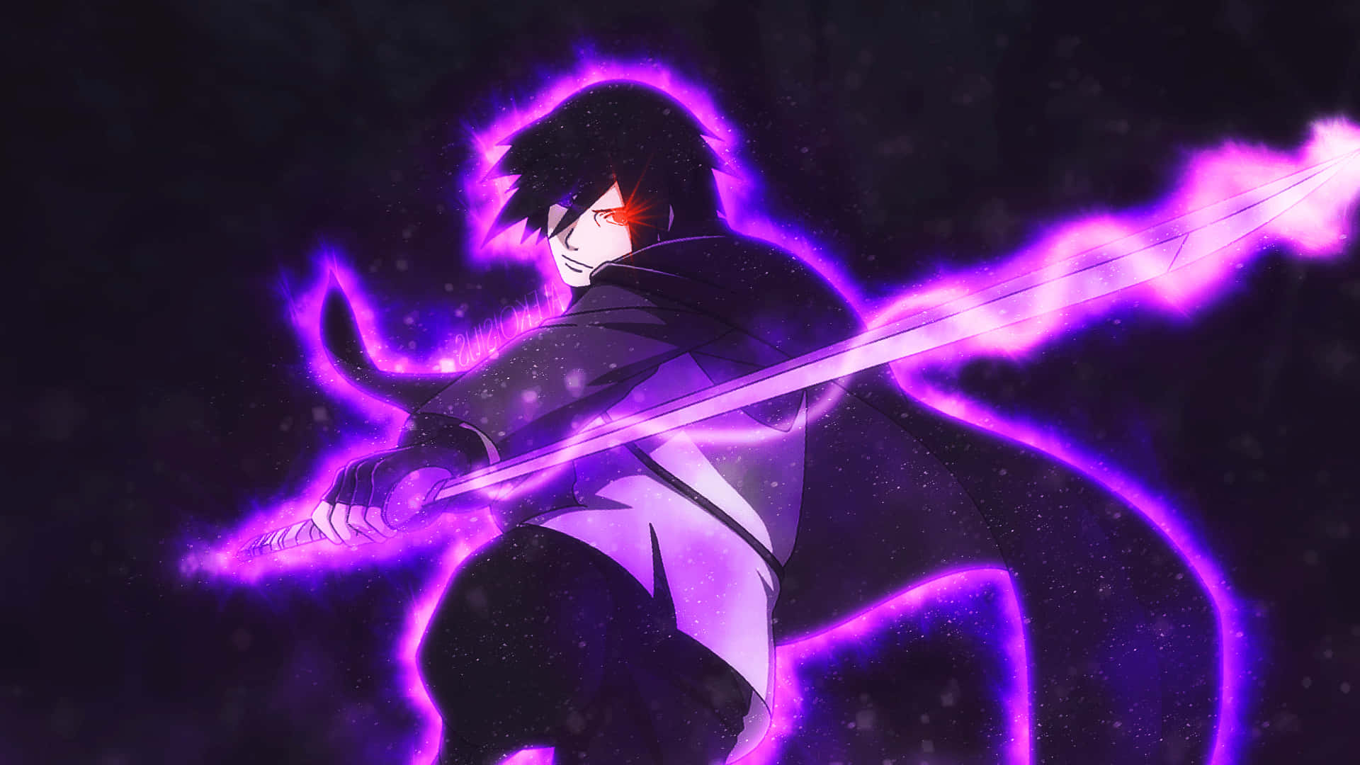 "The Purple-Hued Sasuke Is Here To Make A Statement" Wallpaper