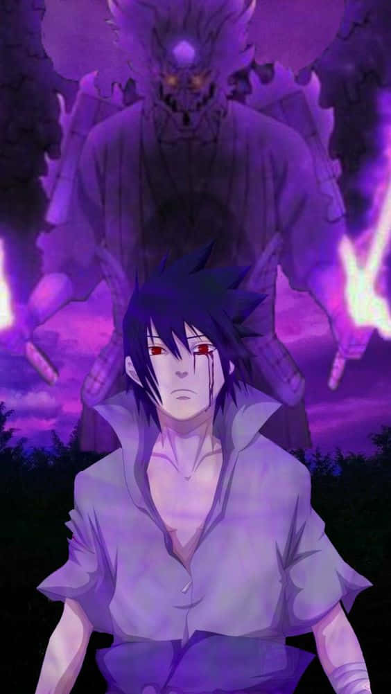 Slipp magten af Purple Sasuke løs Wallpaper