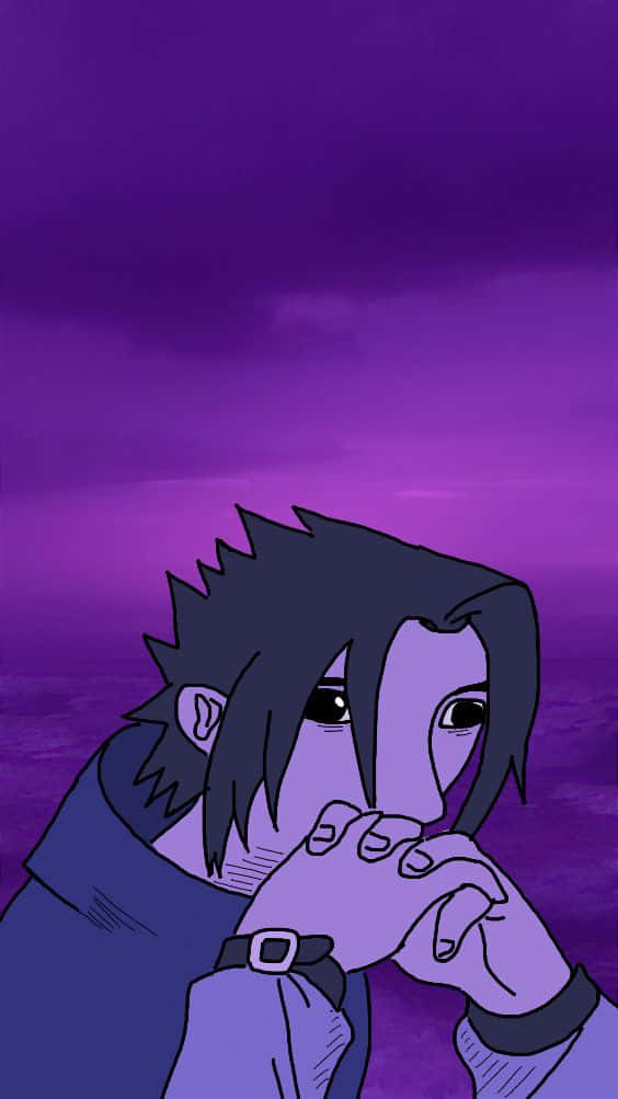 A Man With Black Hair And A Purple Background Wallpaper