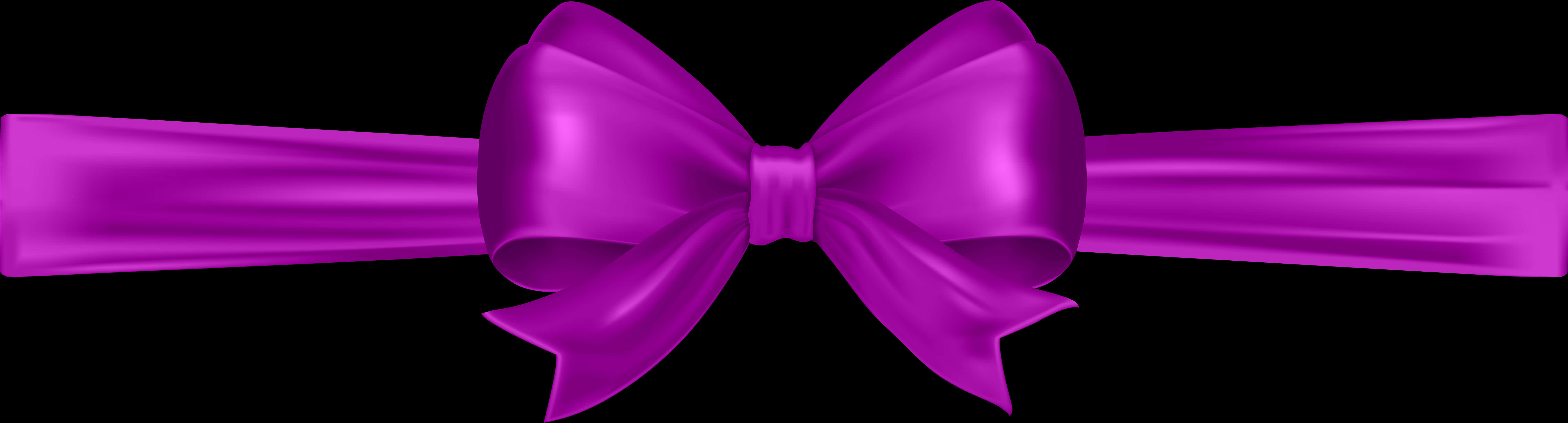 Purple Satin Gift Bow PNG