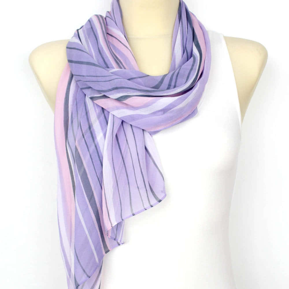A vibrant pattern on a purple scarf Wallpaper