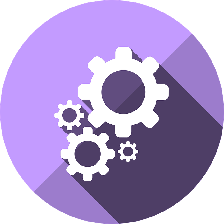 Purple Settings Icon PNG