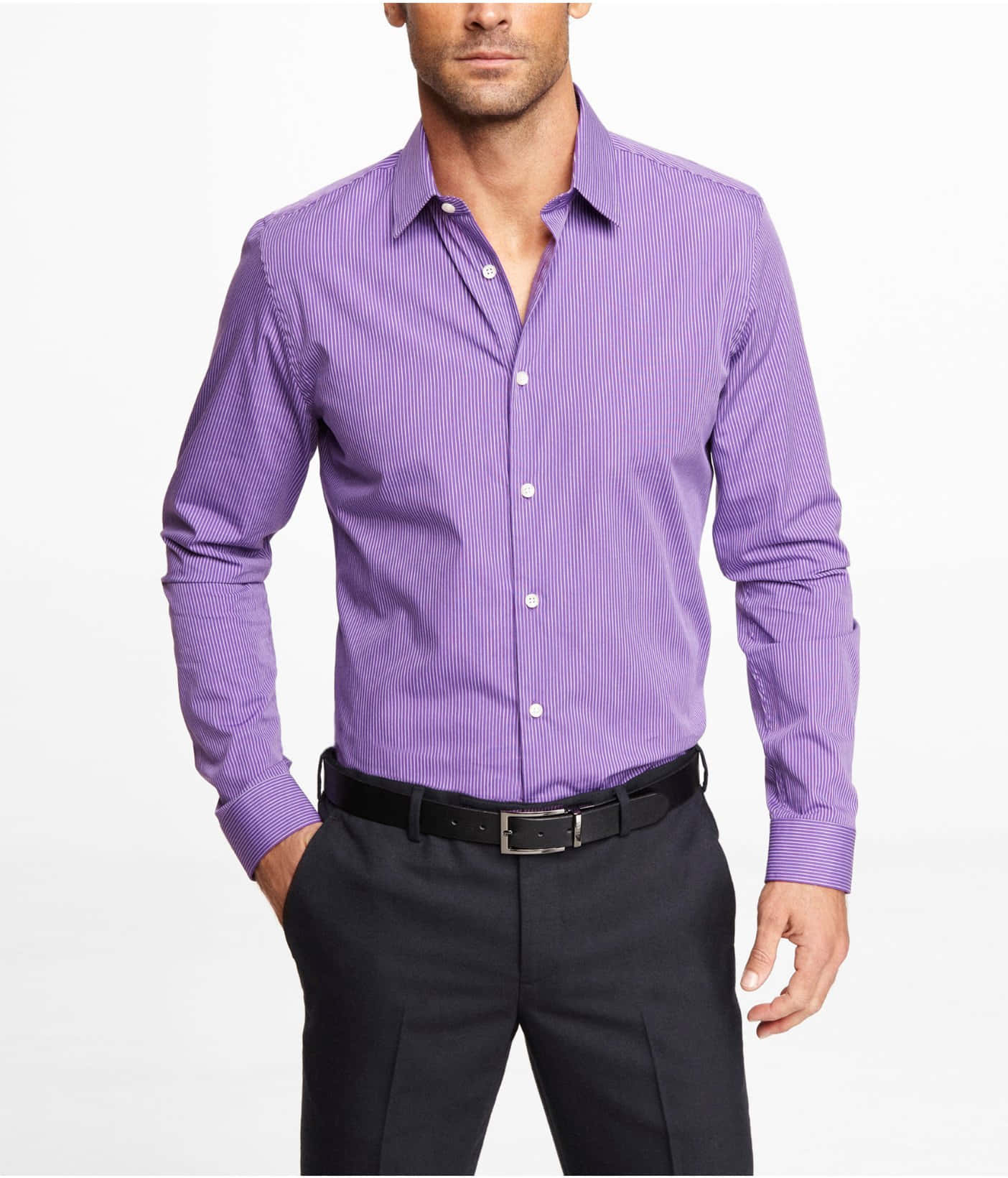 Look fashion-forward and stand out in a stylish purple shirt. Wallpaper
