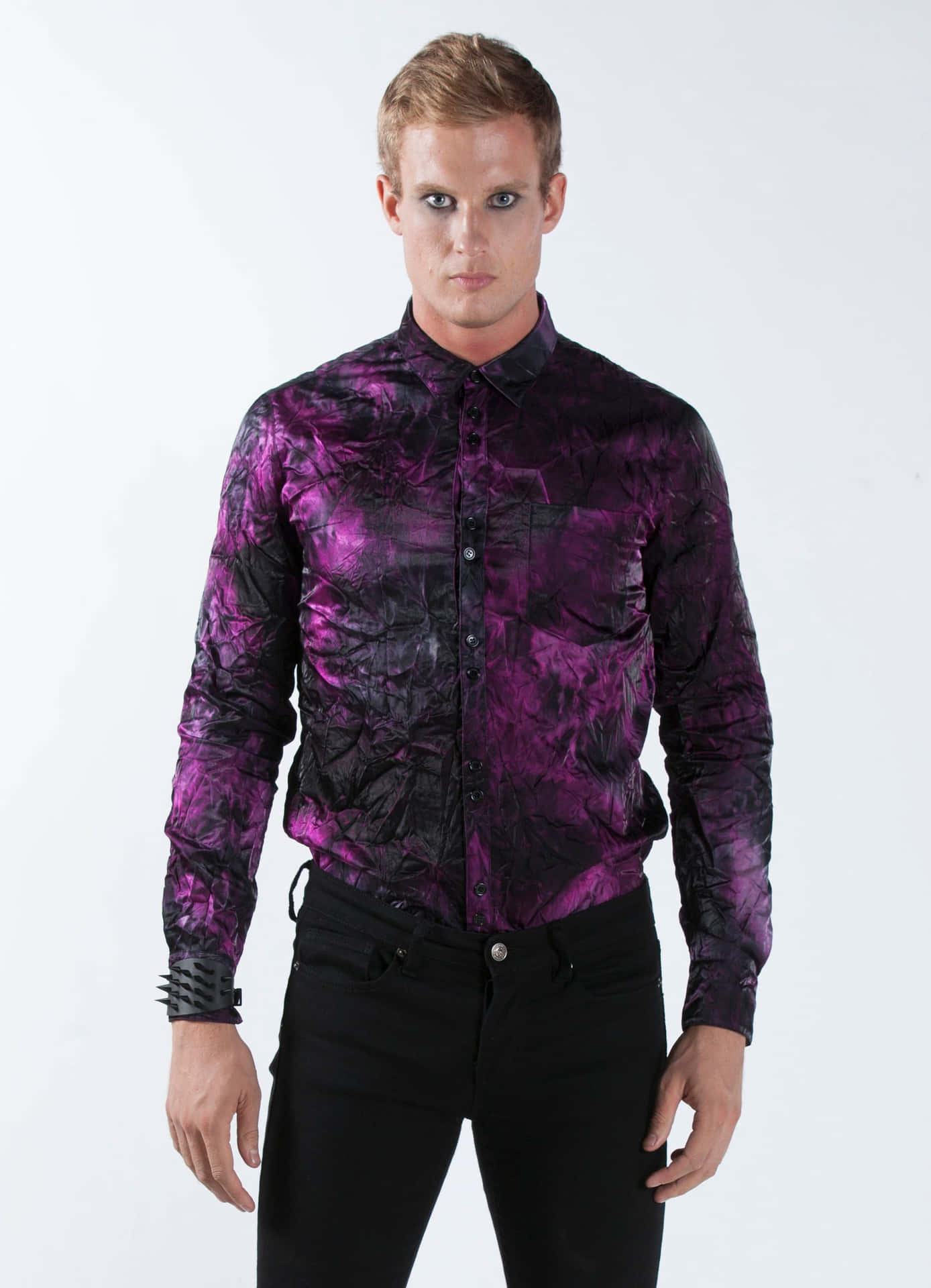 Feed Your Bold Side with a Colorful Purple Shirt" Wallpaper