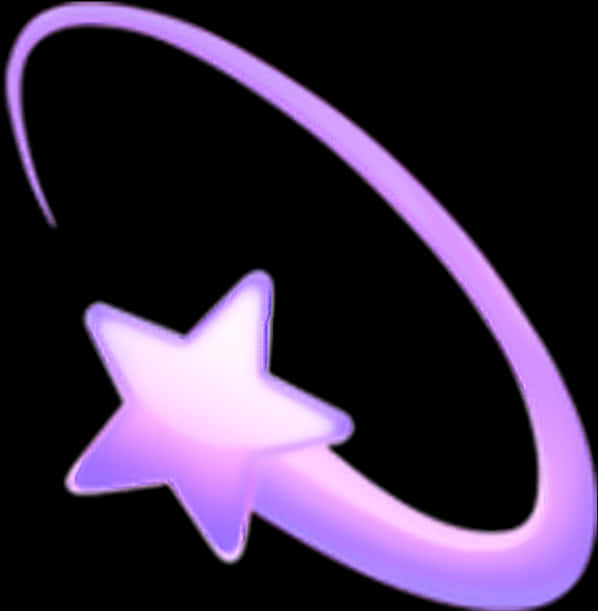 Purple Shooting Star Emoji PNG