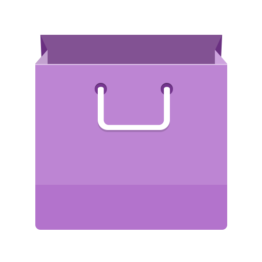 Purple Shopping Bag Icon PNG