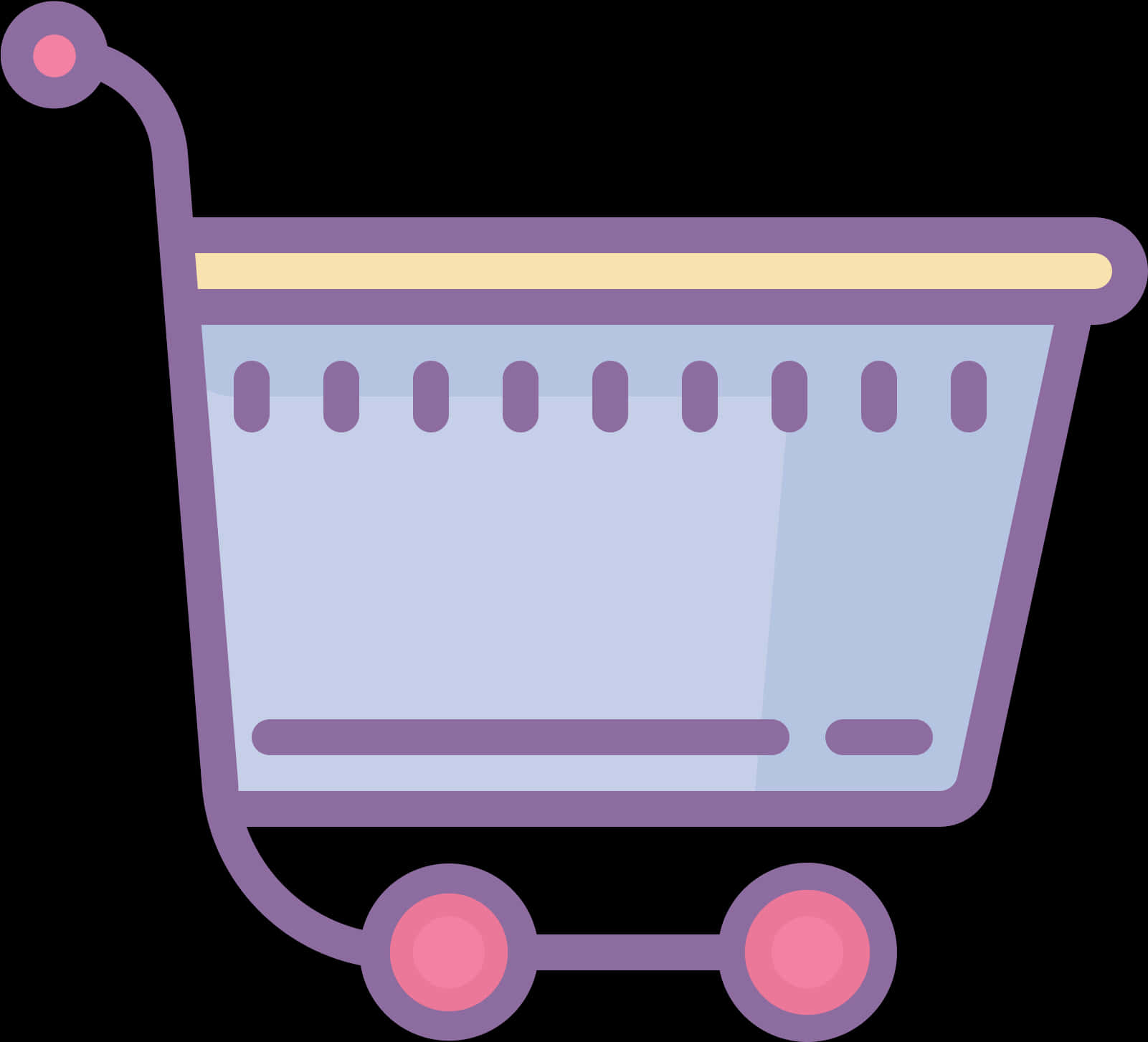 Purple Shopping Cart Icon PNG