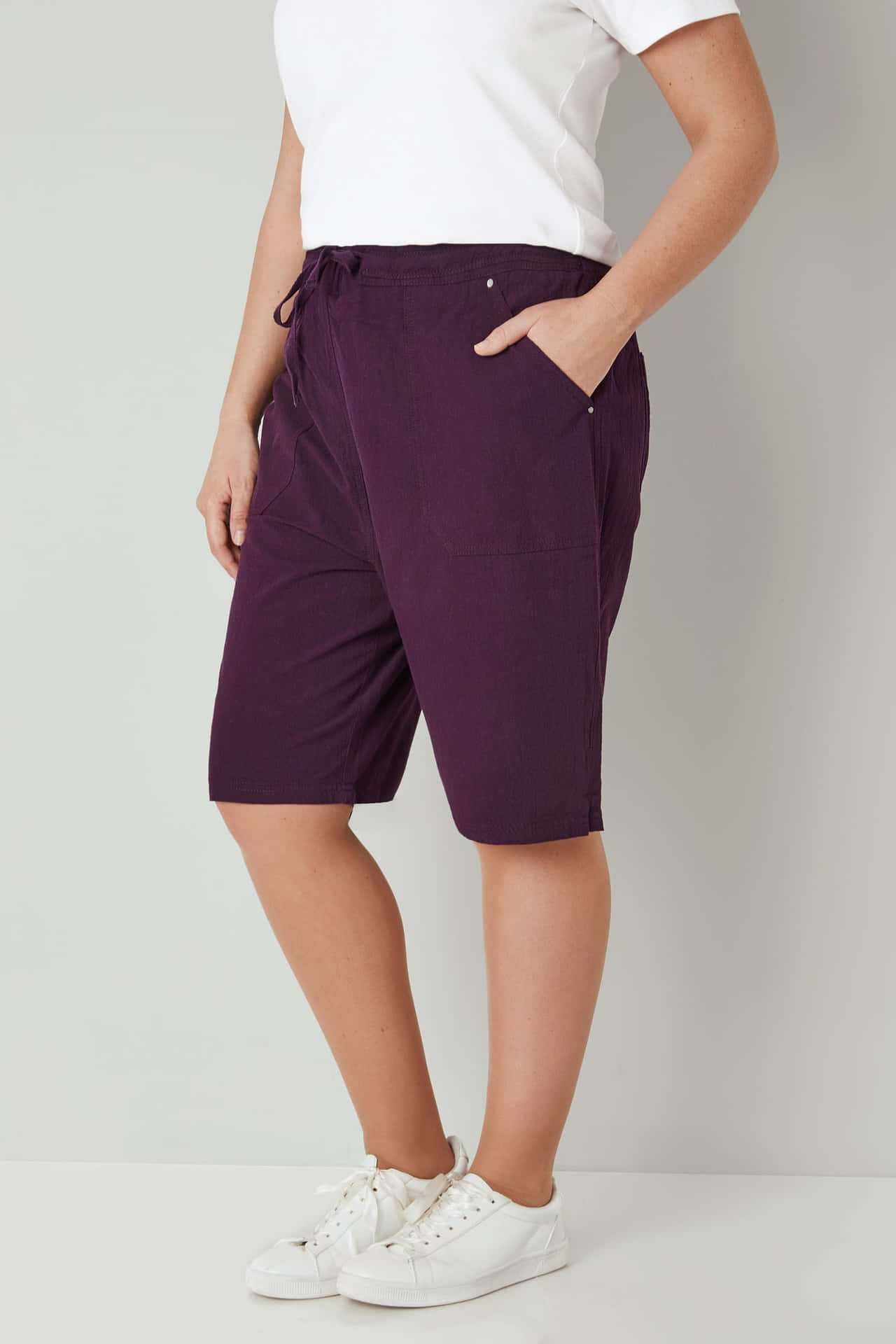 These bright purple shorts are perfect for any summer activity. Wallpaper