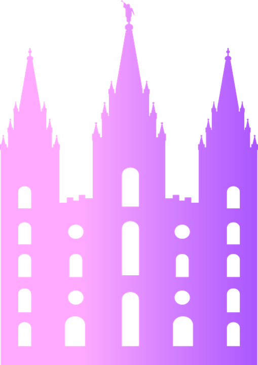 Purple Silhouette Cathedral PNG