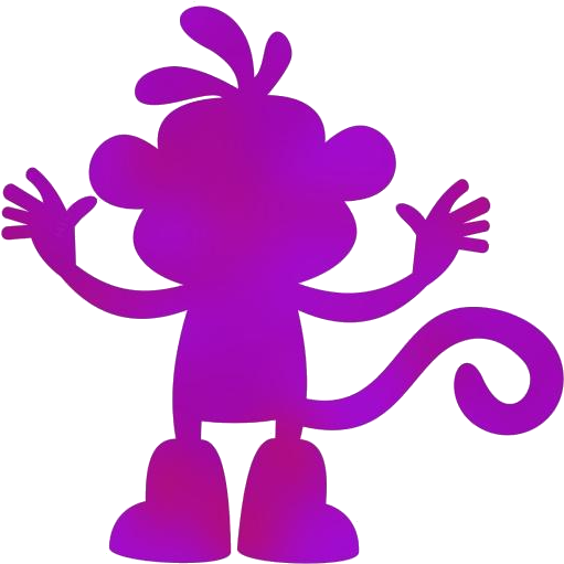 Purple Silhouetteof Bootsthe Monkey PNG
