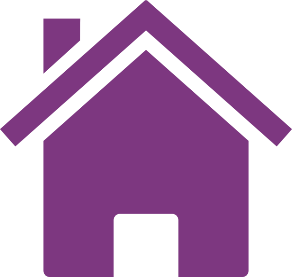 Purple Simple House Clipart PNG