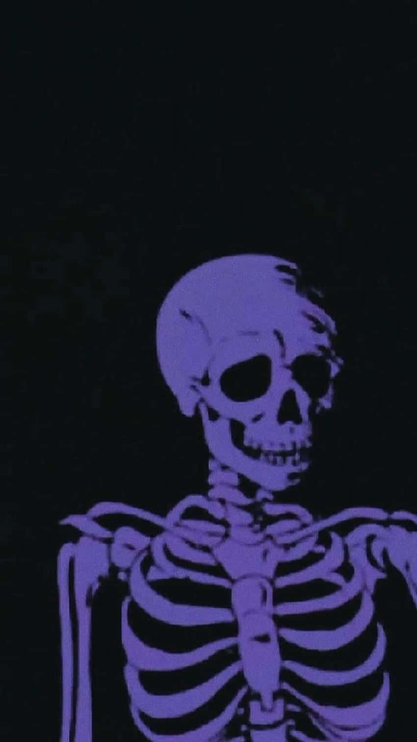 Purple Skeleton Aesthetic Wallpaper Wallpaper