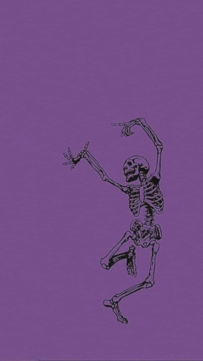 Purple Skeleton Dance Aesthetic.jpg Wallpaper