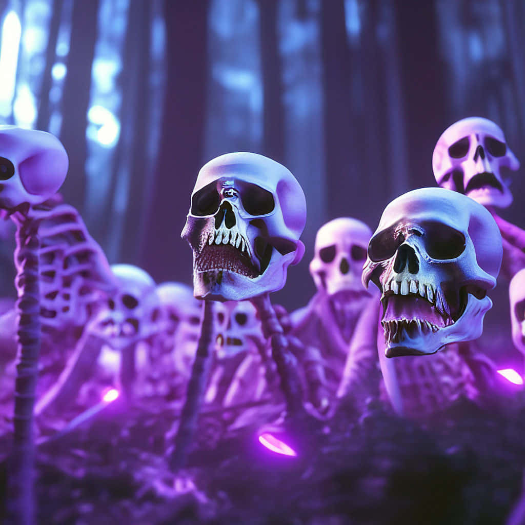 Purple Skeleton Forest Gathering.jpg Wallpaper