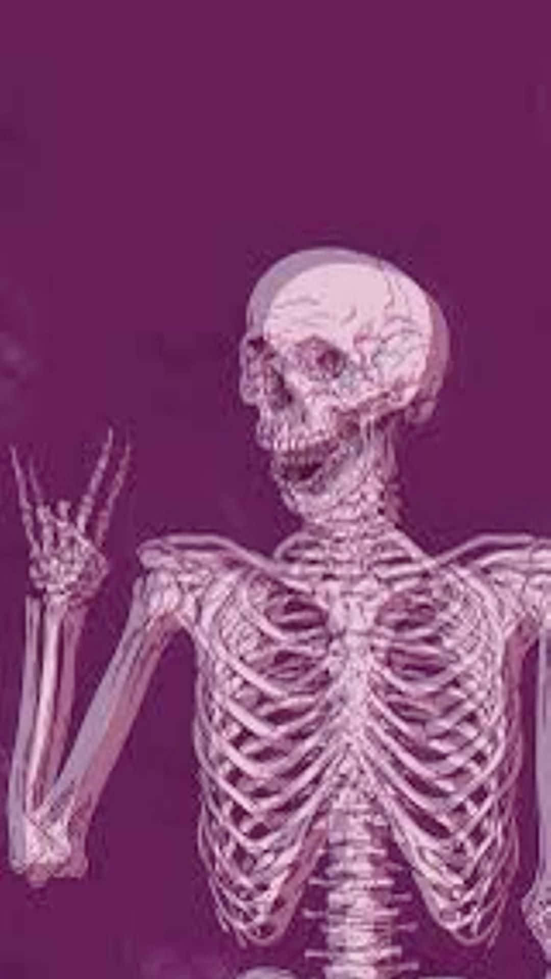 Purple Skeleton Portrait Wallpaper