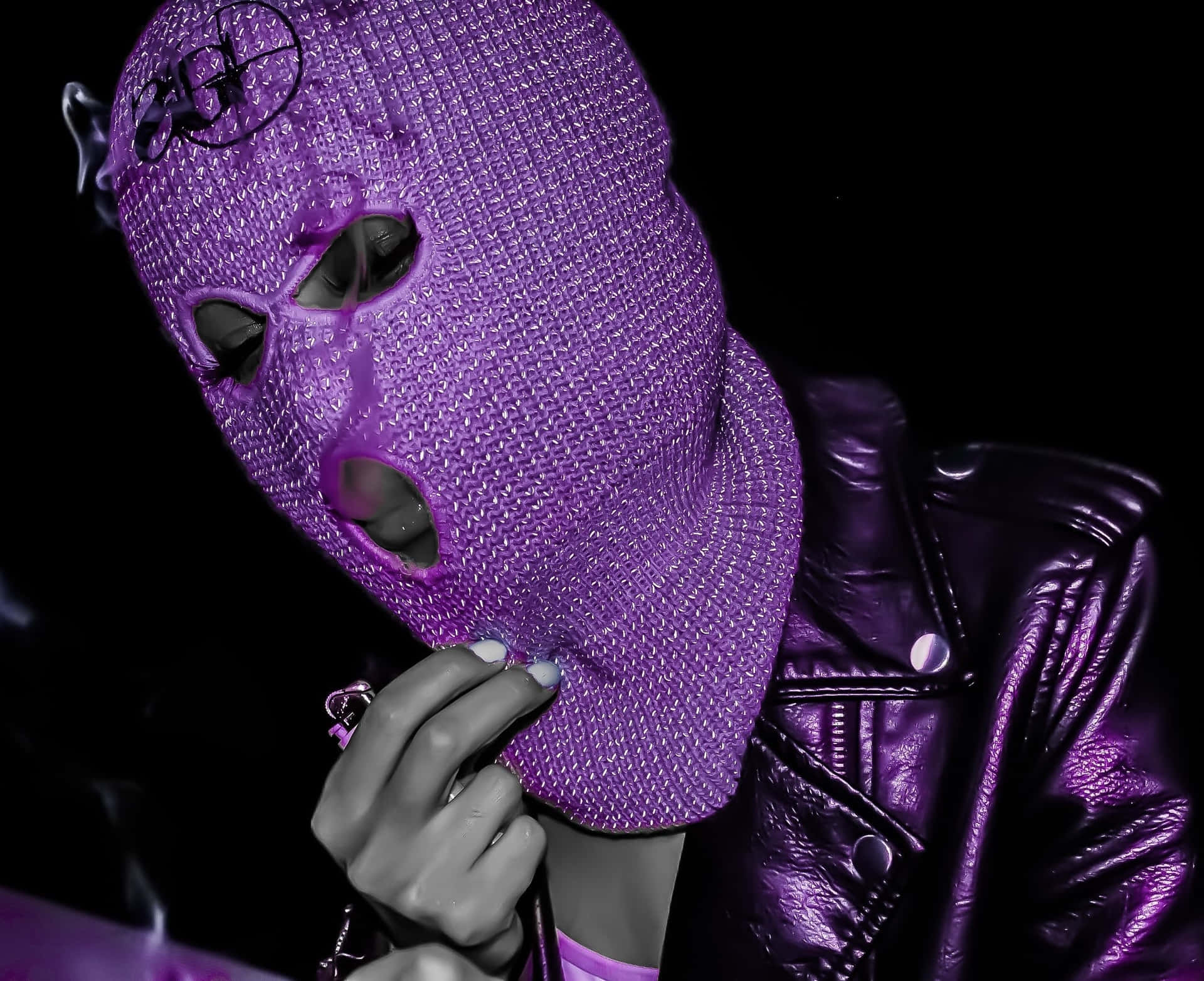 Purple Ski Mask Glamour Wallpaper