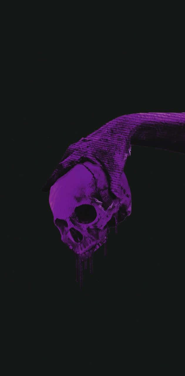 Purple Skull Dripping Aesthetic.jpg Wallpaper
