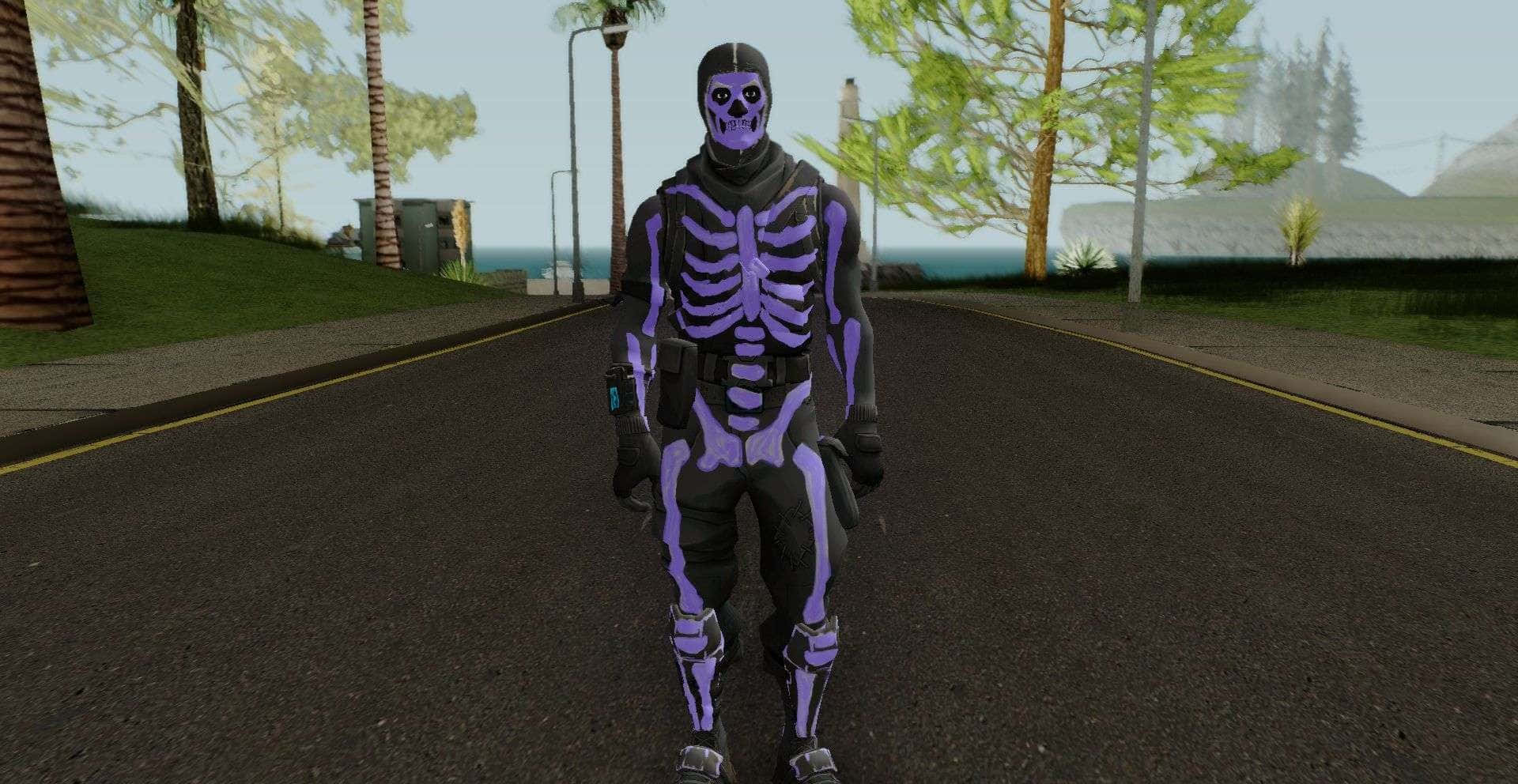 The iconic Purple Skull Trooper has returned to the game! Wallpaper