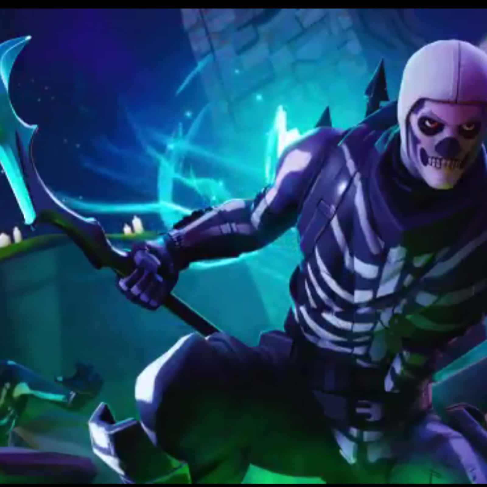 Experience Fortnite in a new light with the Purple Skull Trooper Wallpaper